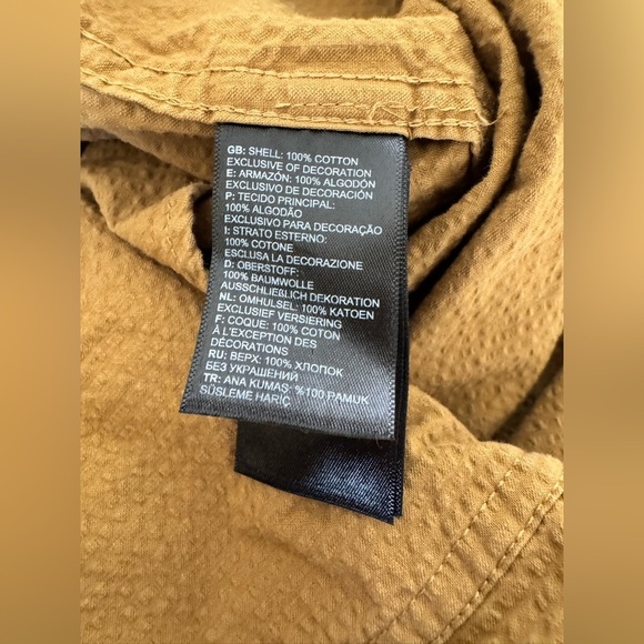 Men’s The North Face Baytrail Patterned Cotton Pocket Flag Logo Button Up Shirt - Picture 8 of 9